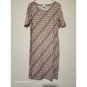 Lularoe Dress, Julia Boho Style, Size L, 39in Length, 20in PTP, Short Sleeve